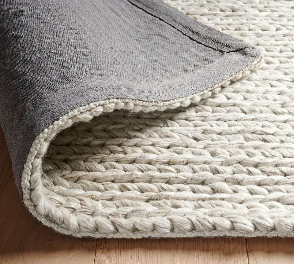 chunky knit sweater rug